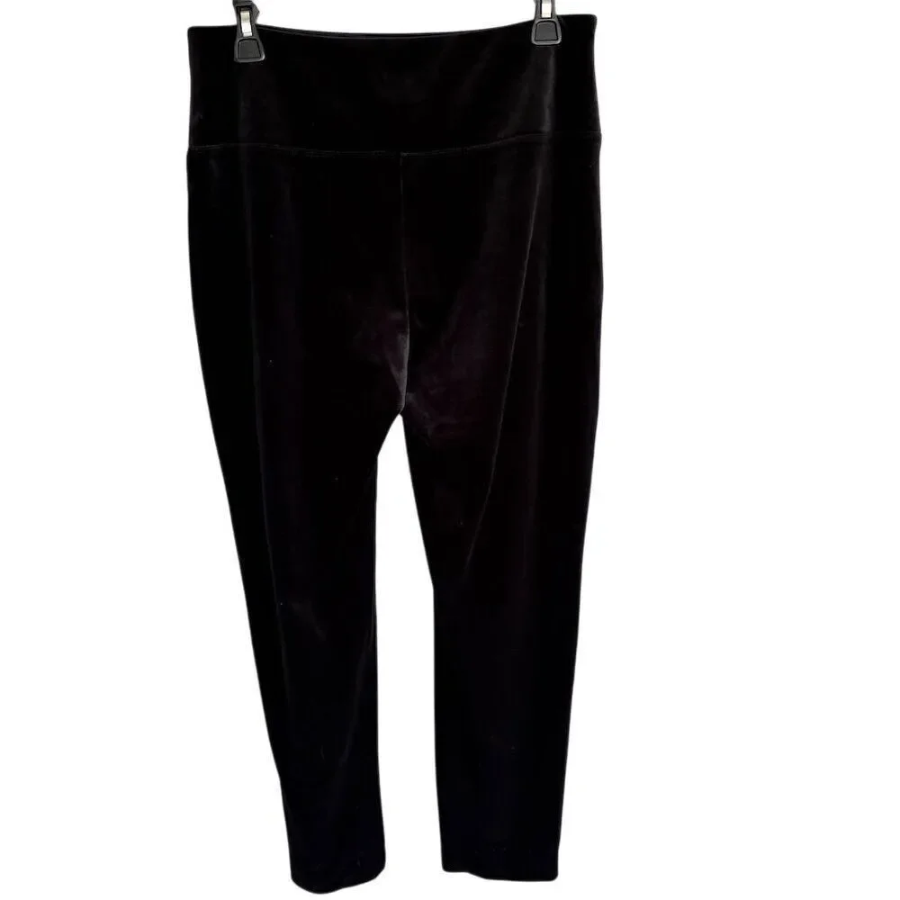 J. Jill Women's Black Velvet Slim Leggings Size S Casual Soft